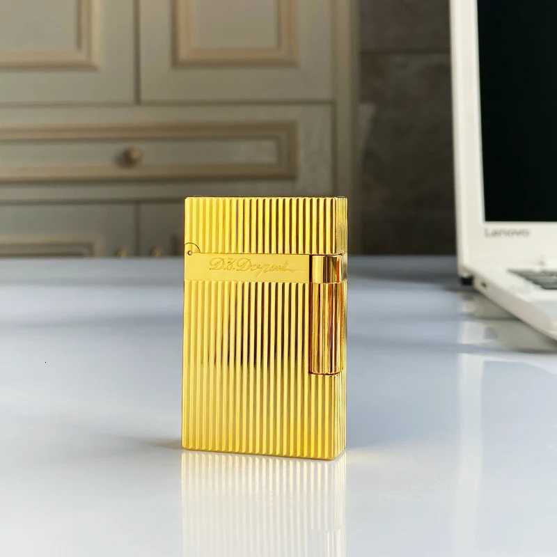 Windproof Lighter with Bright Sound for Men Retro Cigarette Gift Brass Shell New H251206