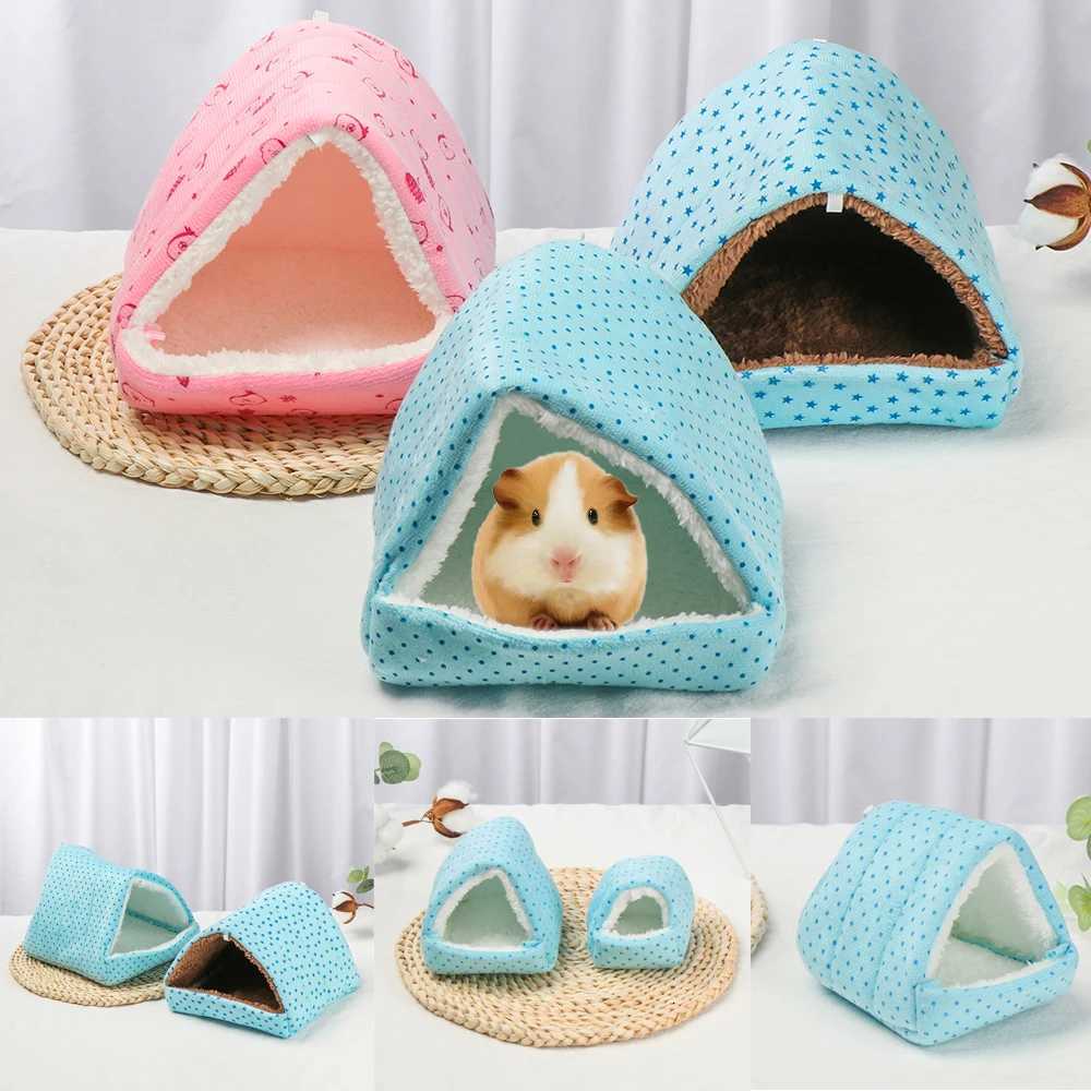 1 Pcs Hamster House Guinea Pig Nest Small Animal Sleeping Bed Winter Warm Cotton Mat Soft Accessories For Rodent/Guinea Pig/Rat M251206