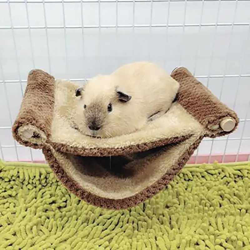 Warm Plush Hamster Hammock Small Pet Sleeping Bag Nest Pets Rat Squirrel Hanging Cage House Pet Accessories Supplies M251206