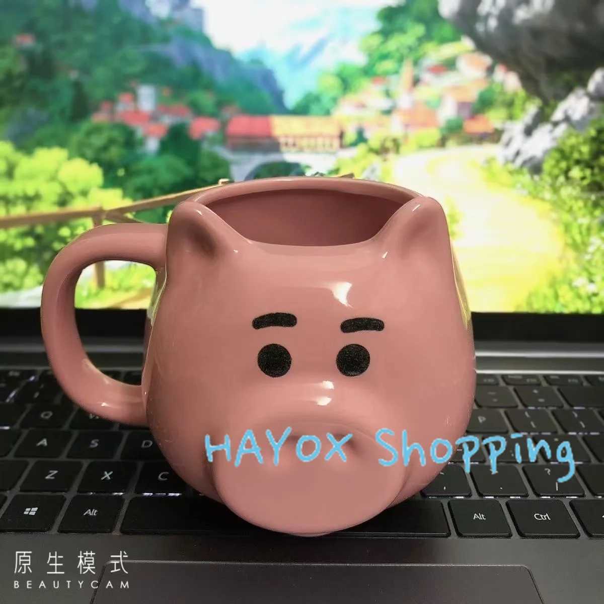 Cartoon 3D Pig Coffee MugMicrowave Heating Porcelain Creative Funny MugOffice Cups Milk Cup Water Bottle for Gift M251206 - view 6
