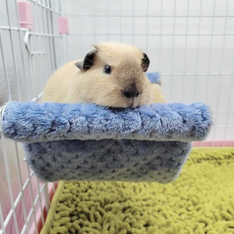 Pet Hammock For Small Animal Double Thick Plush Warm Bed For Hamster House Nest Sleeping Bag Hanging Tree Beds Pet Hamster Nest M251206