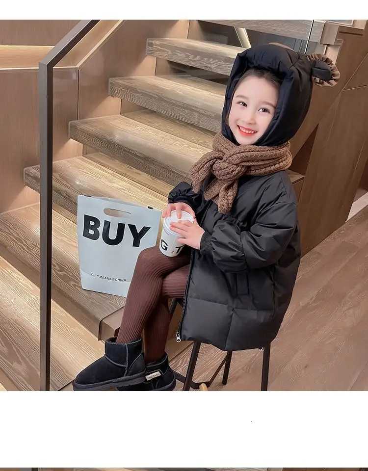 Girls Down Cotton Coat Winter 2024 New Children Cartoon Cotton Coat Girls Winter Thickened Winter CoatW251206