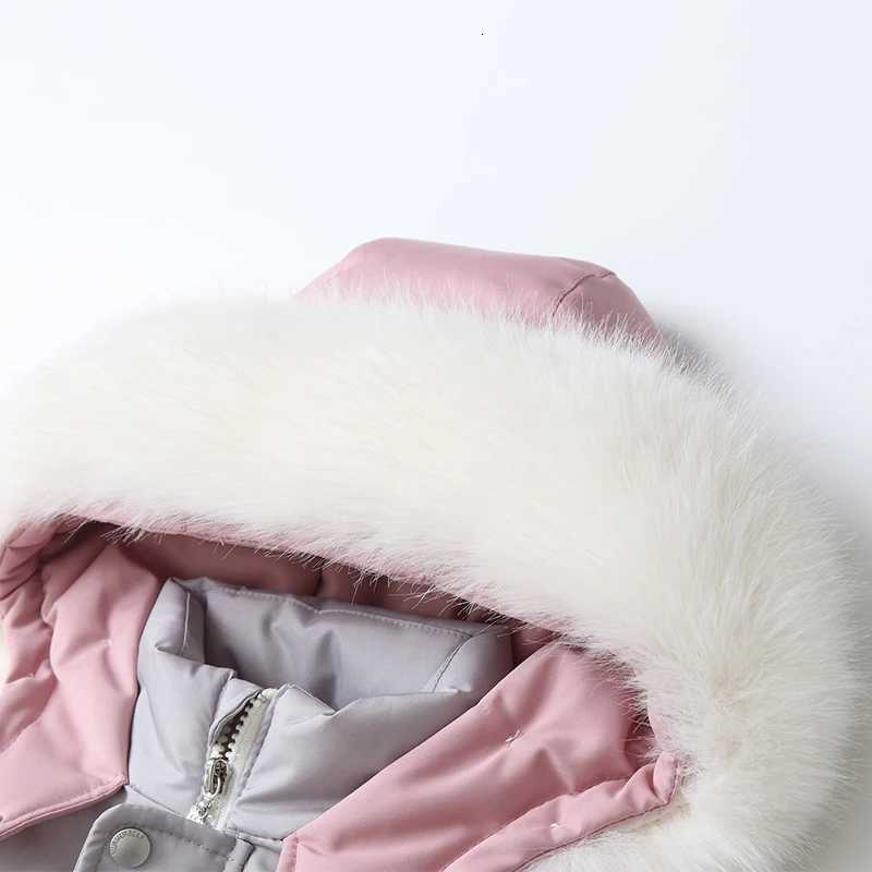 Children Winter Ski Suit Coat Thicken Baby Jumpsuit Warm Children Jacket Waterproof Hooded Kids Baby Clothes 1-5YearsW251206