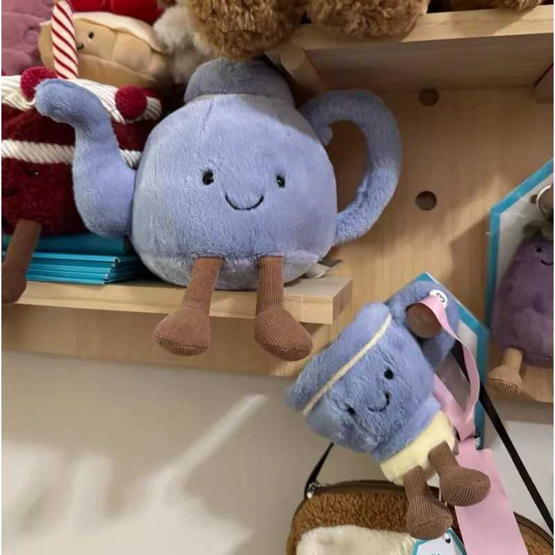 luxury Afternoon Tea Set Plush Toy Teapot Coffee Cup Character Dolls Cute Kitchen Themed Decor Gift Set K251206