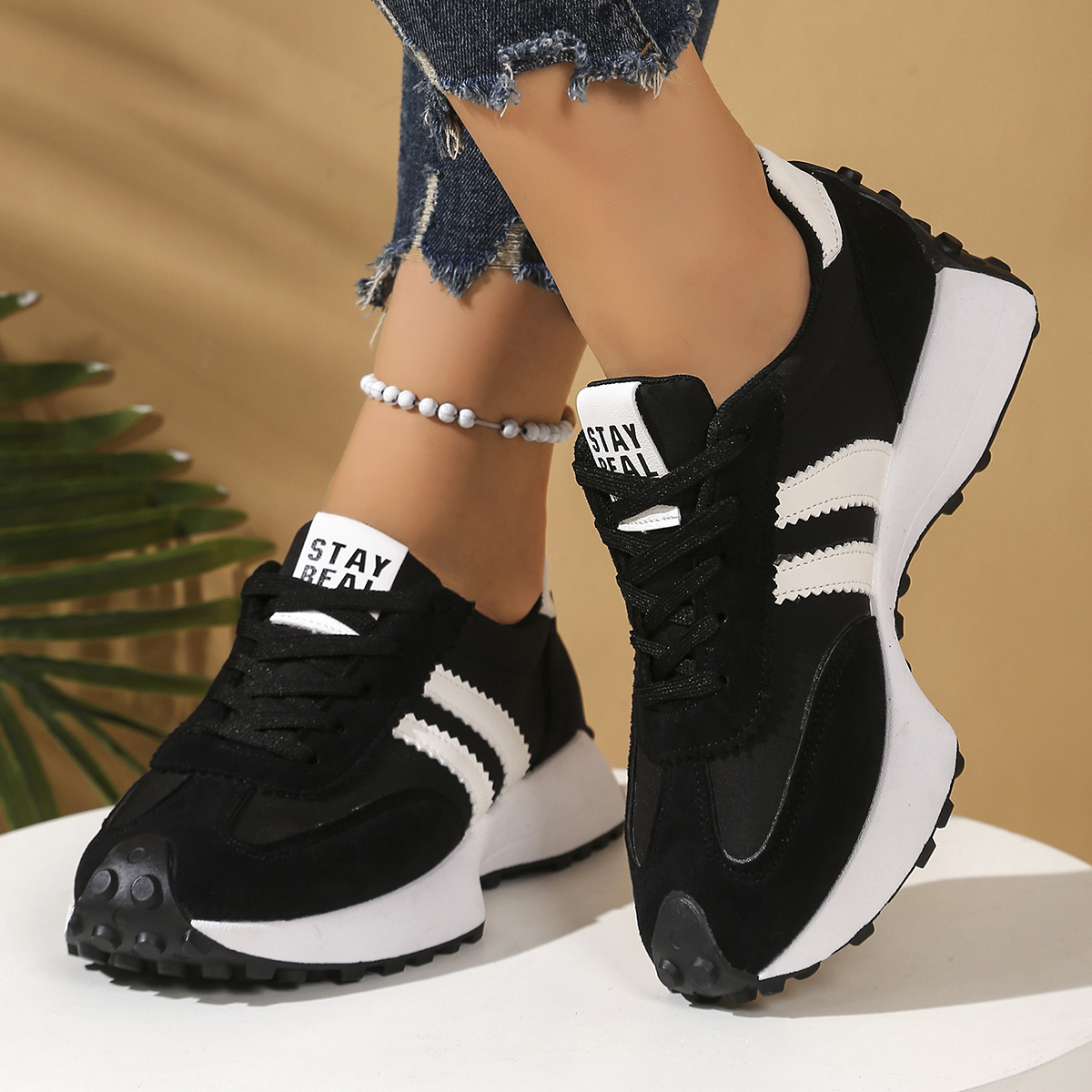 Classic Luxury Brand Women's Ballet running shoes Casual Sneakers Fashion Lightweight Shoes German training shoes Women Flat Bottom Breathable Jo
