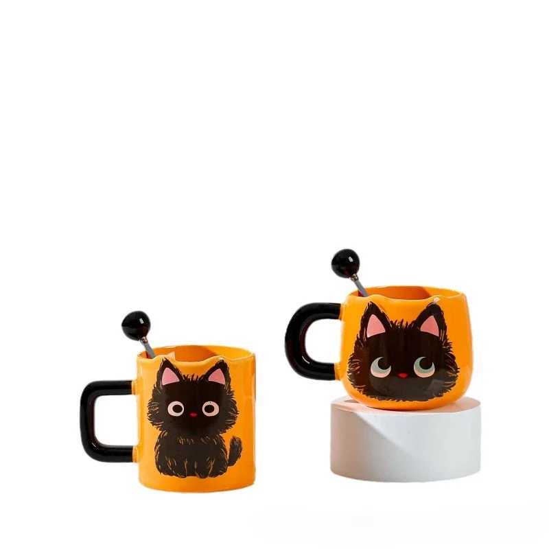 Cute Cat Ceramic Mug Gift Box Household Water Cup Large Capacity Coffee Cup with Spoon M251206 - view 6