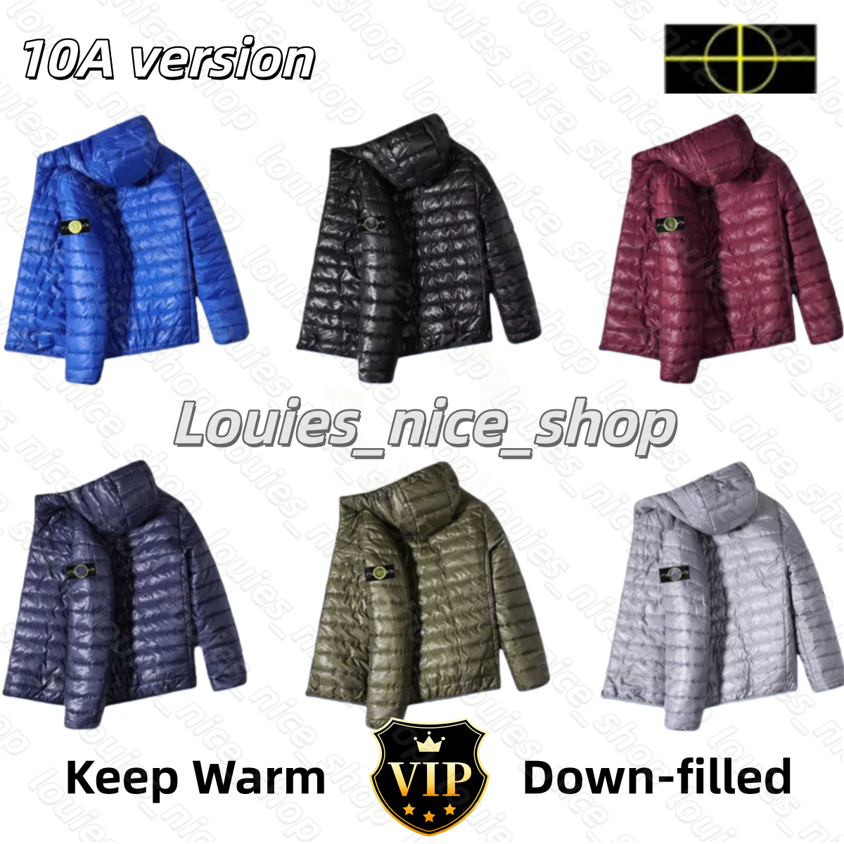 2026 10A Men's stone Outdoor Jacket Designer Badge Zipper Jacket Loose Style Men's Top High Street Clothing Pocket topstoney Jackets island Jacket