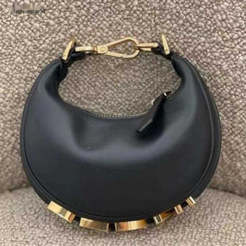 Shoulder Bags FF armpit mini half moon Luxury handbag Leather tote women men Designer purse Vintage loop crossbody Clutch cleo bags Purse Handbag crescent bag purse