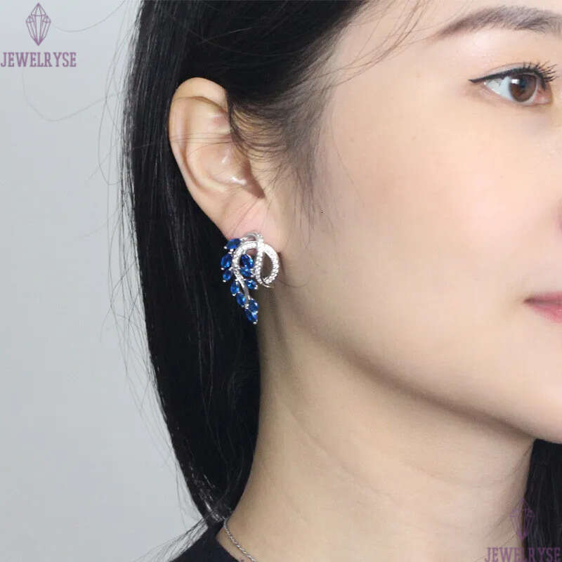 Luxury Bride Wedding Charm Long jewelry designer Silver earrings South American Water Drop Pearl White Blue Red AAA Cubic Zirconia Copper Earring For 