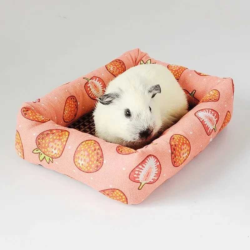 Summer Small Pet Cooling Mat - Rattan Mat with Cute Print Cool Nest for Puppy/Kitten/Guinea Pig/Hamster/Chinchilla M251206