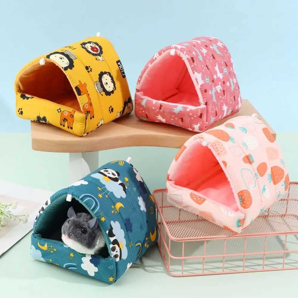 Hamster House Warm Soft Beds And Houses Rodent Cage Printed Hammock for Rats Cotton Guinea Pig Hanging Cage Small Animal M251206