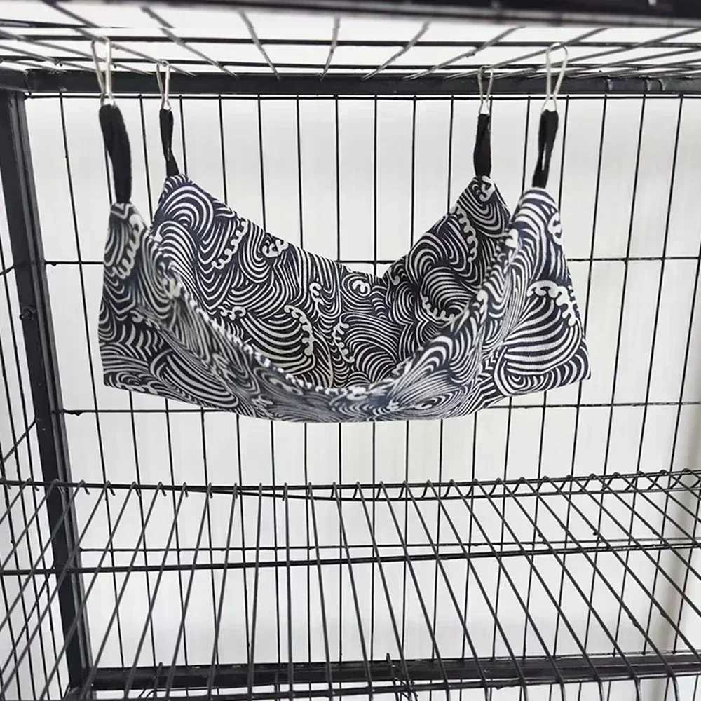 Pets Hammock Cotton Hamster Mouse Hanging Bed Small Pet Hamster Rabbit Double Layer Warm Sleep Nests Hanging Hammock Supplies M251206