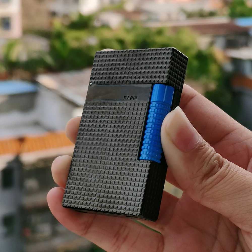 2025 Fashion Gas Lighters Heavy Brass Smoking Tobacco Cigarette Accessories Refill Butane Cling Sound Soft Flame Special Wheel H251206