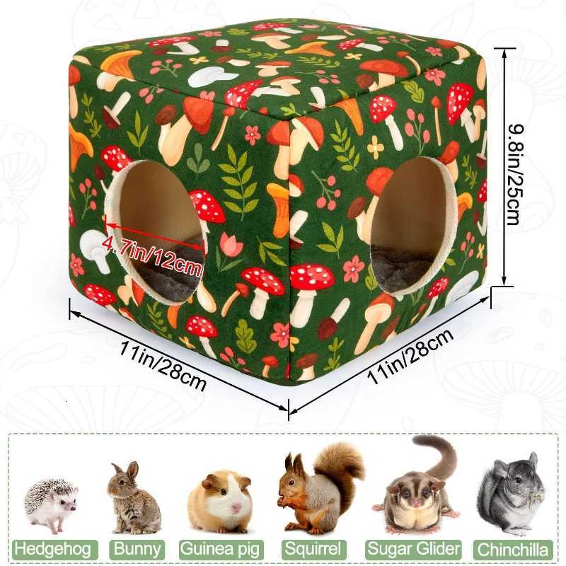 Guinea Pig Hideout Washable Guinea Pigs Hiding House Habitats Cozy Bunny Rabbit Bed for Small Pet Hamster Accessories 1pcs M251206