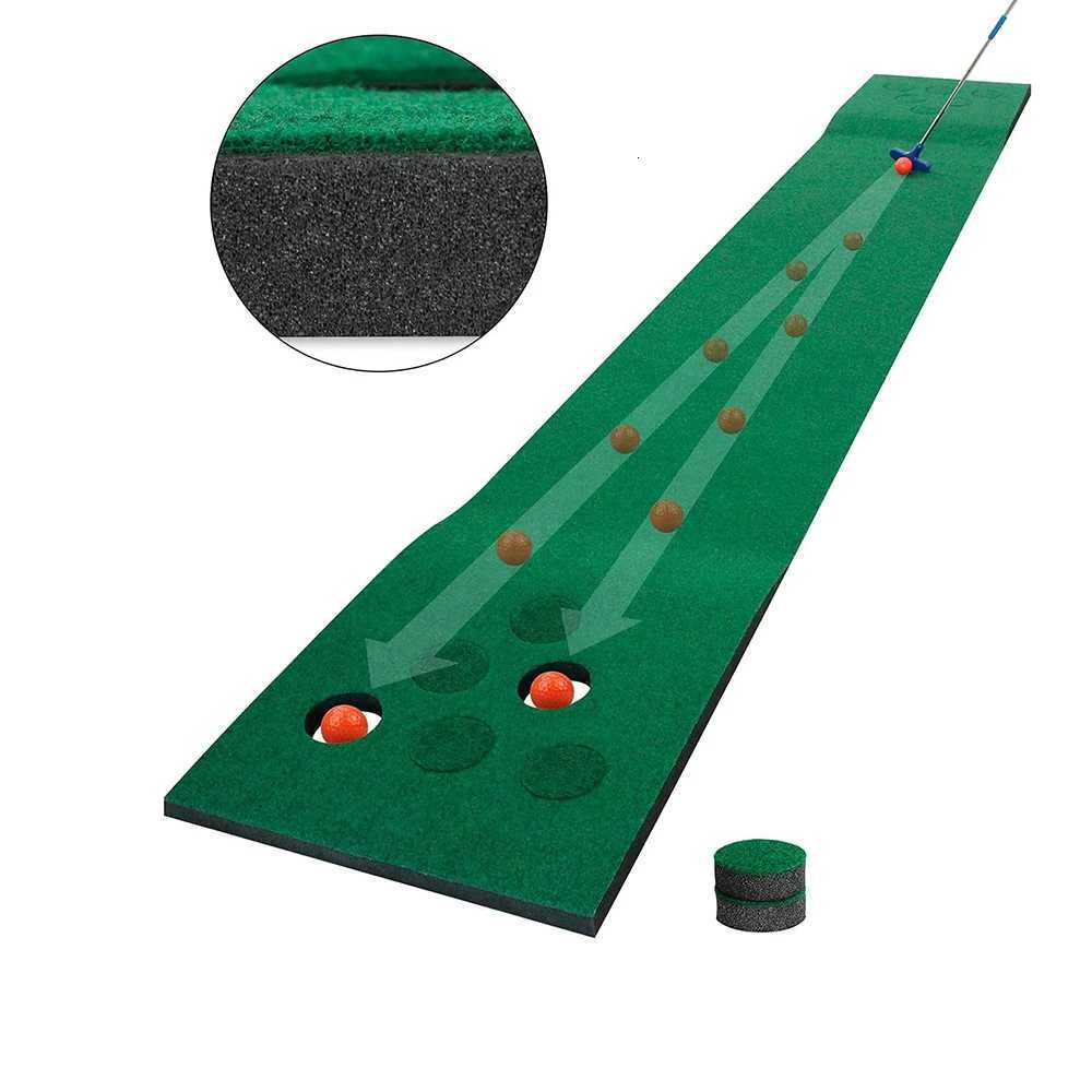 Golf Pong Putting Game Set with Front Border for Indoor OutdoorTraining Aid for Backyard Party Office Y251206