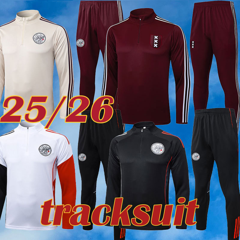2025 26 Eredivisie e Uniteds tracksuit 25 26 AFC Ajak mens kids football Jersey soccer training suit chandal adult tracksuits entirety Full size ETC..