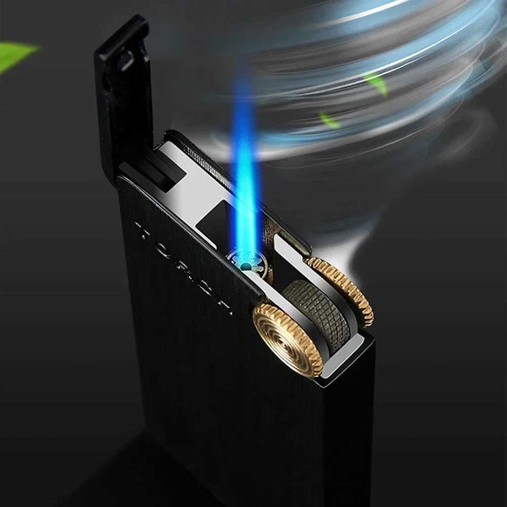 trathin Torch Lighter Windproof Jet Blue Flame Cigar Lighter Refillable Butane Gas Lighter Smoking Accessories Encendedores H251206