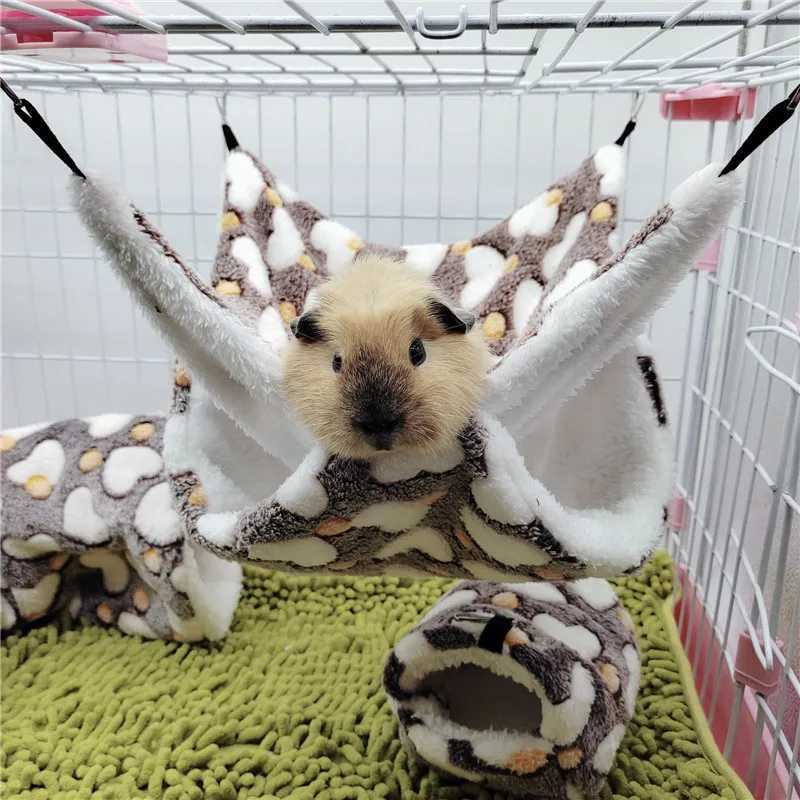 Designer Pet Hammock Cotton Mouse Ferrets Guinea Pig Cat Hanging Bed for Cats Rodents Hammock for Hamster Pets Supplies M251206