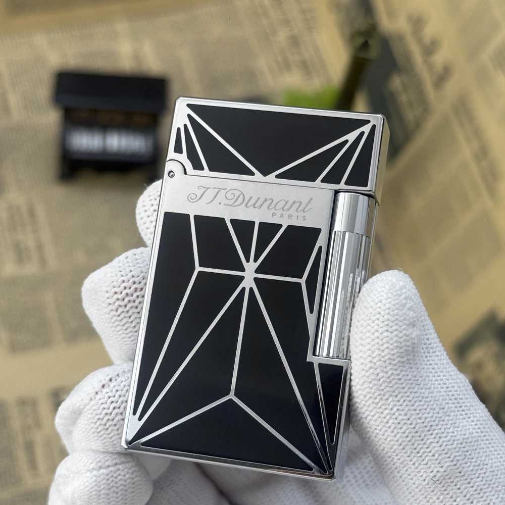 High-end Windproof Brass Adjustable Cigarette Lighter Men Smoking Accessories Gadget Metal Luxury Butane Lighter Birthday Gift H251206