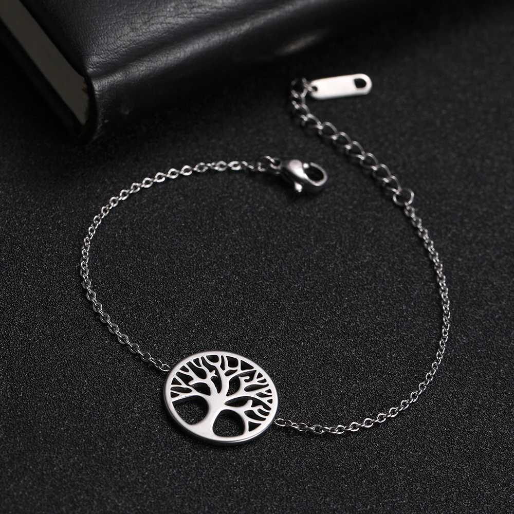 Skyrim Tree of Life Charm Bracelet Stainless Steel Adjustable Chain Bracelets Pulsera Vintage Amulet Jewelry Gift for Women Men W251206
