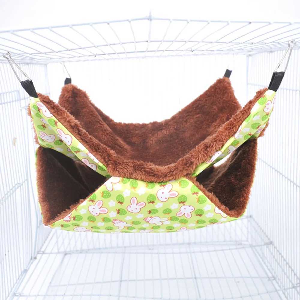 Comfortable Hammock For Rats Double Thick Plush Warm Bed For Hamster House Nest Sleeping Bag Hanging Tree Beds Pet Hamster Nest M251206