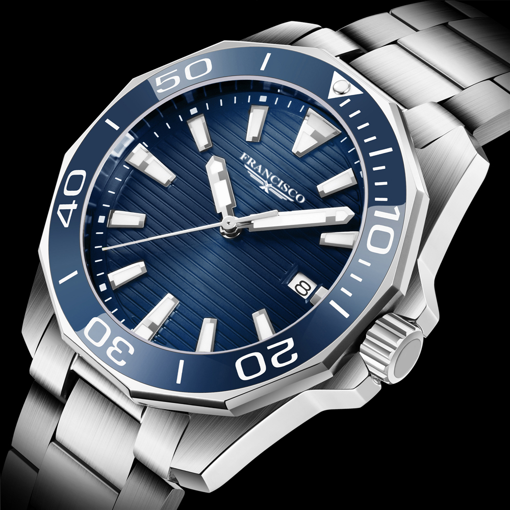 Stainless Steel Luminous Japan Quartz Movement Wristwatch Analog Luxury Men Gift Watches for Christmas Holiday gift