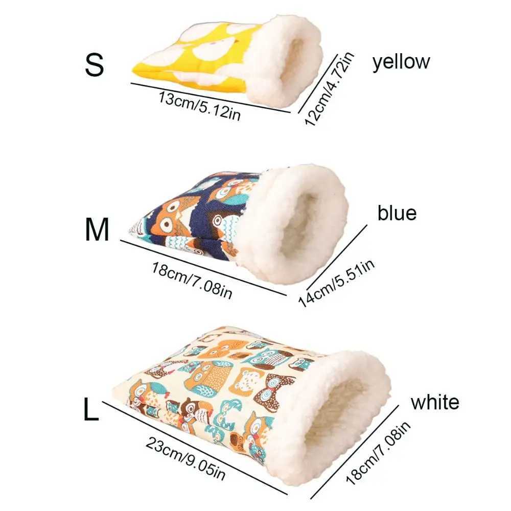 Cute Pocket Hamster Cotton Nest Chicken/Owl Pocket Shape Pocket Pet Carriers Bag Fleece/Canvas Warm Hamster Bed M251206