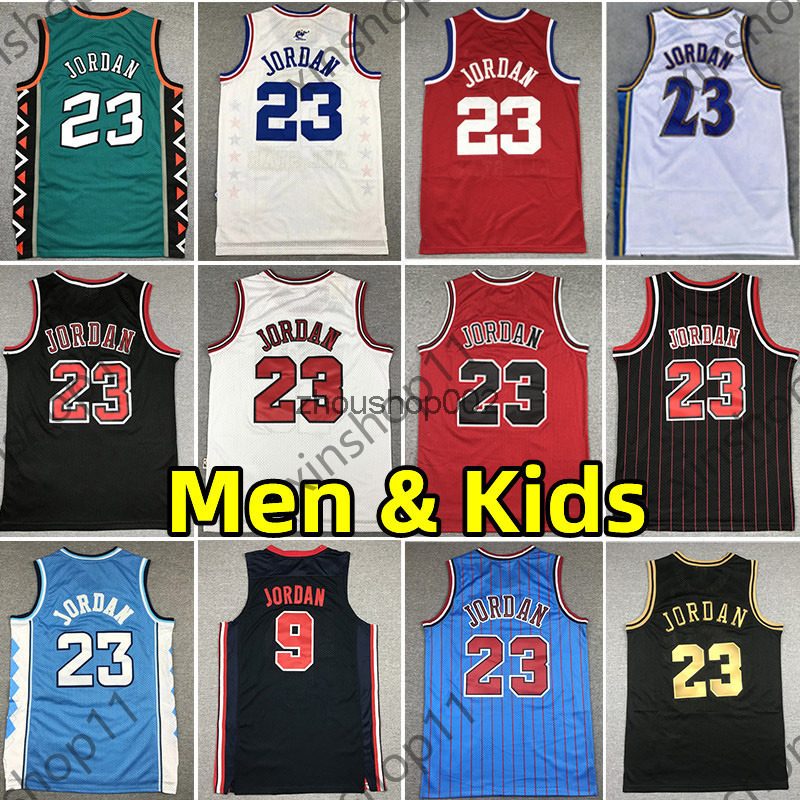 Stitched Classics 23 Michael Men Kids Youth Basketball Jerseys Retro embroidery Jersey 199798 Mesh Hardwoods Vintage vest adults children