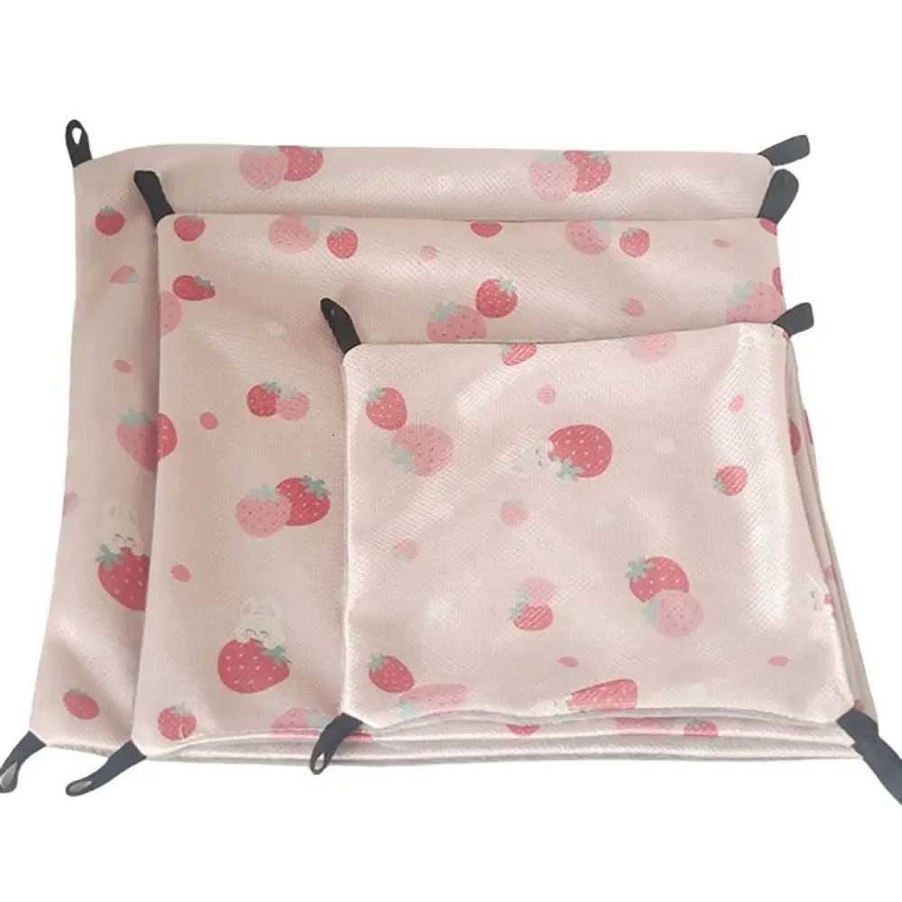 Lovely Double-sided Guinea Pig Hammock Ice Silk Breathable Hamster Hammock 4 Hanging Small Pet Supplies M251206