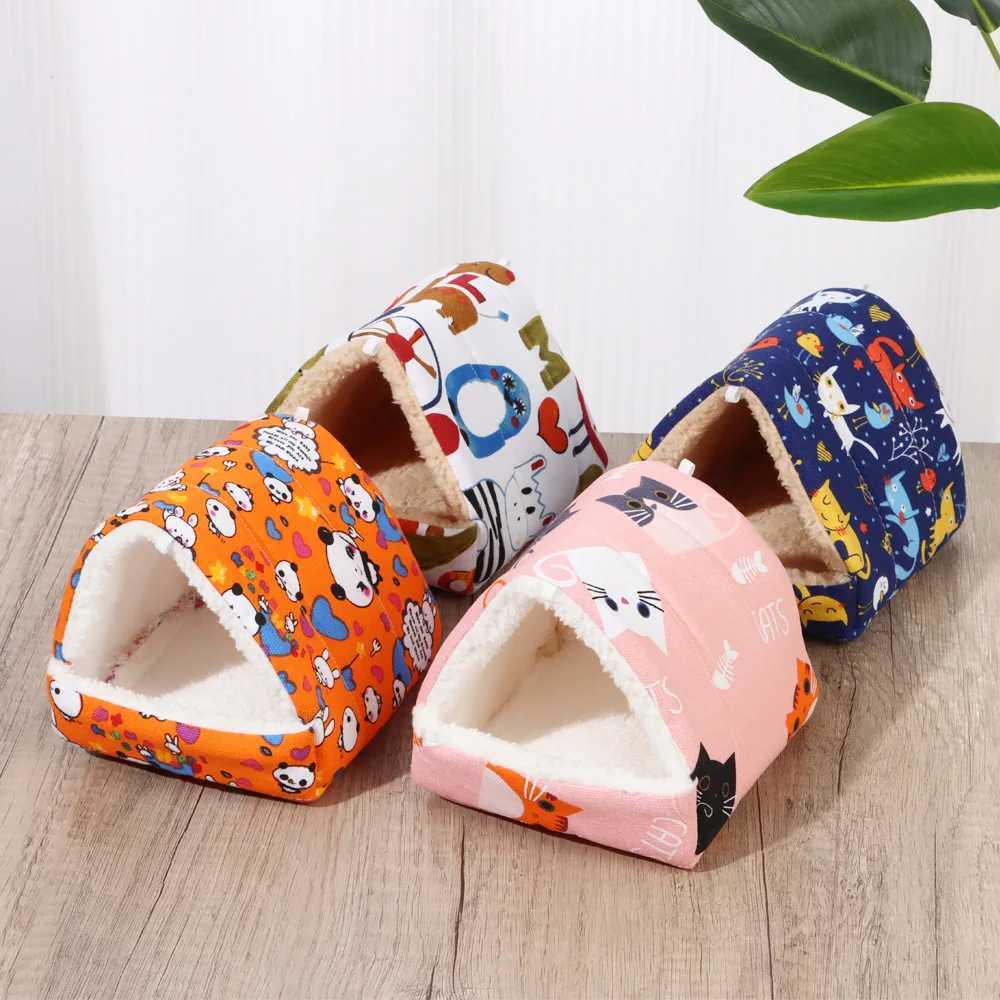 Hamster House Warm Soft Beds And Houses Rodent Cage Printed Hammock for Rats Cotton Guinea Pig Hanging Cage Small Animal M251206