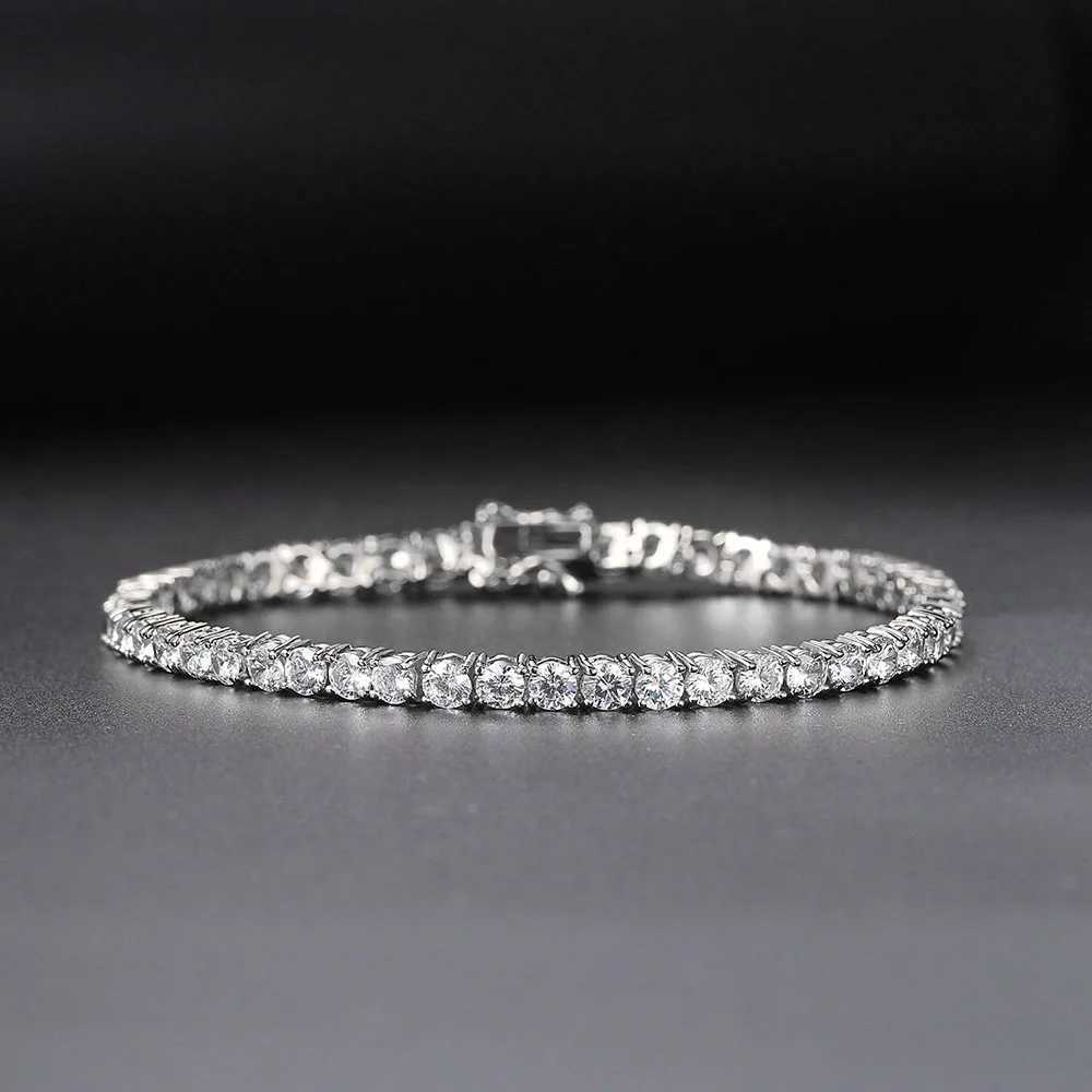 Factory Price D VVS1 Moissanite Tennis Bracelet 925 Sterling Silver Single Row Classics with GRA Bracelets for Women Man Jewelry W251206