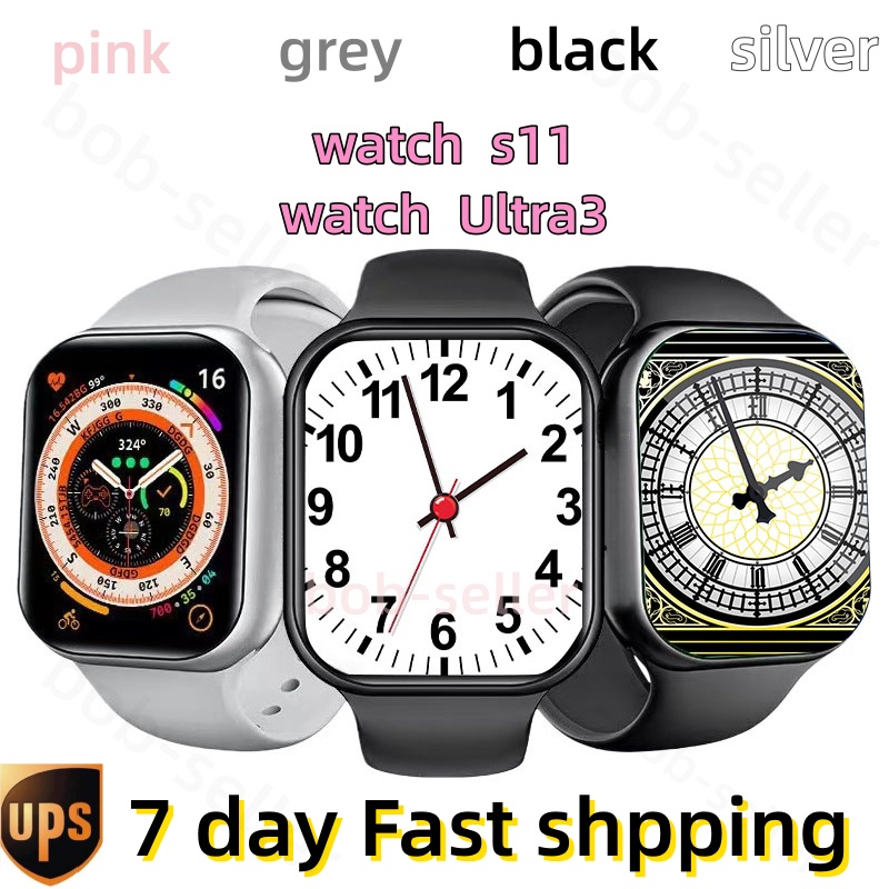 smart watch For Ultra 3 series 11 49mm watchband for sport Watch wireless charge strap box Protective cover case smarthome smartphone designer watches touch Screen