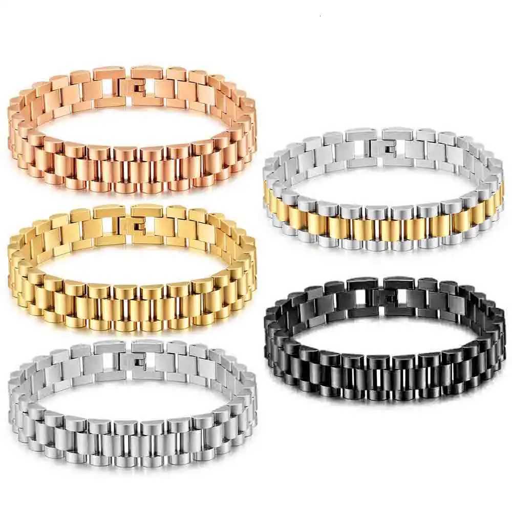 The wholesale of the new 12MM electroplated multi-color stainless steel bracelet is selling well W251206