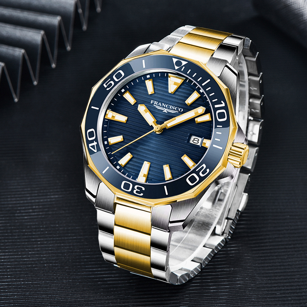 Stainless Steel Luminous Japan Quartz Movement Wristwatch Analog Luxury Men Gift Watches for Christmas Holiday gift