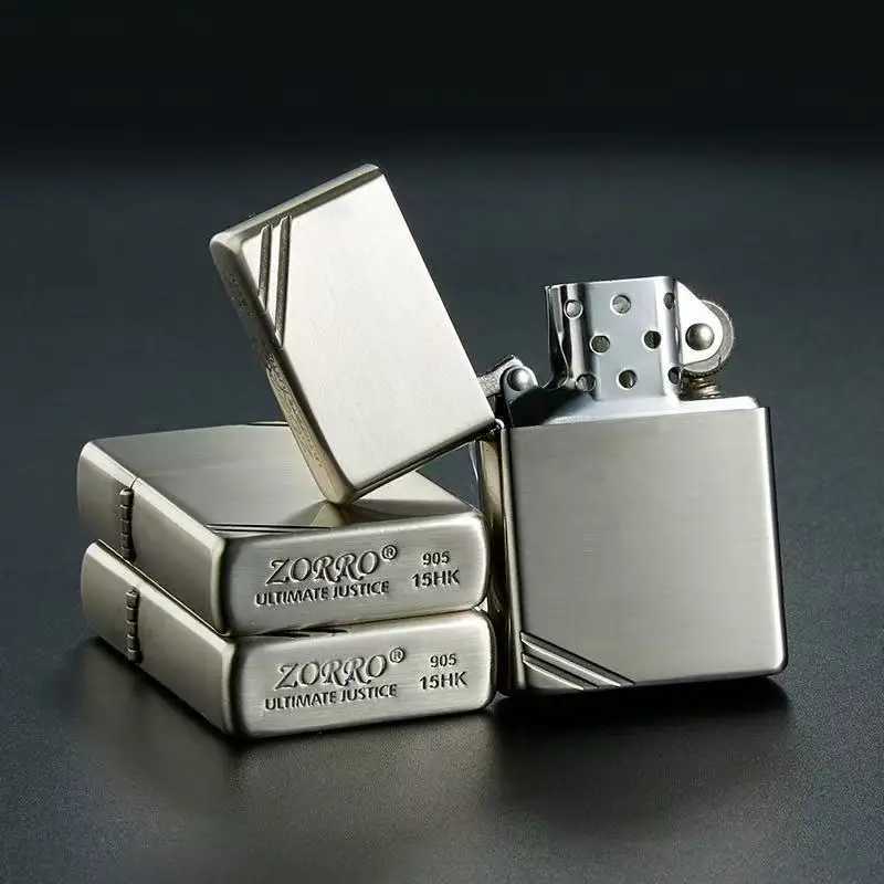 e Copper Windproof Metal Personali Creative Square Retro Vintage Parallel Line Kerosene Lighter H251206
