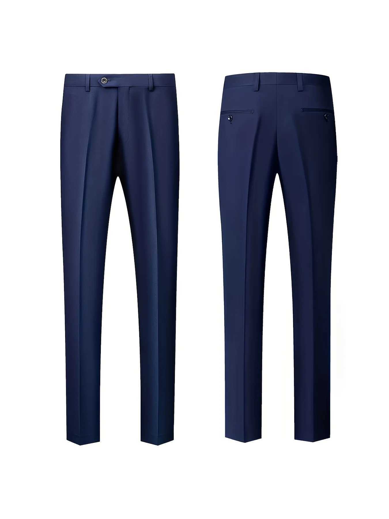 Mens Formal Suit Set Business Casual Slim Fit Tuxedo for Wedding Long Sleeve Notch Lapel Groom M260313