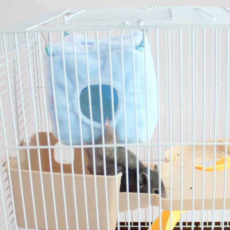 Hamster House Hammock Rodent Cage Accessories Soft Warm Multi-shape Solid Hanging Beds for Small Pets Rat Guinea Pig M251206