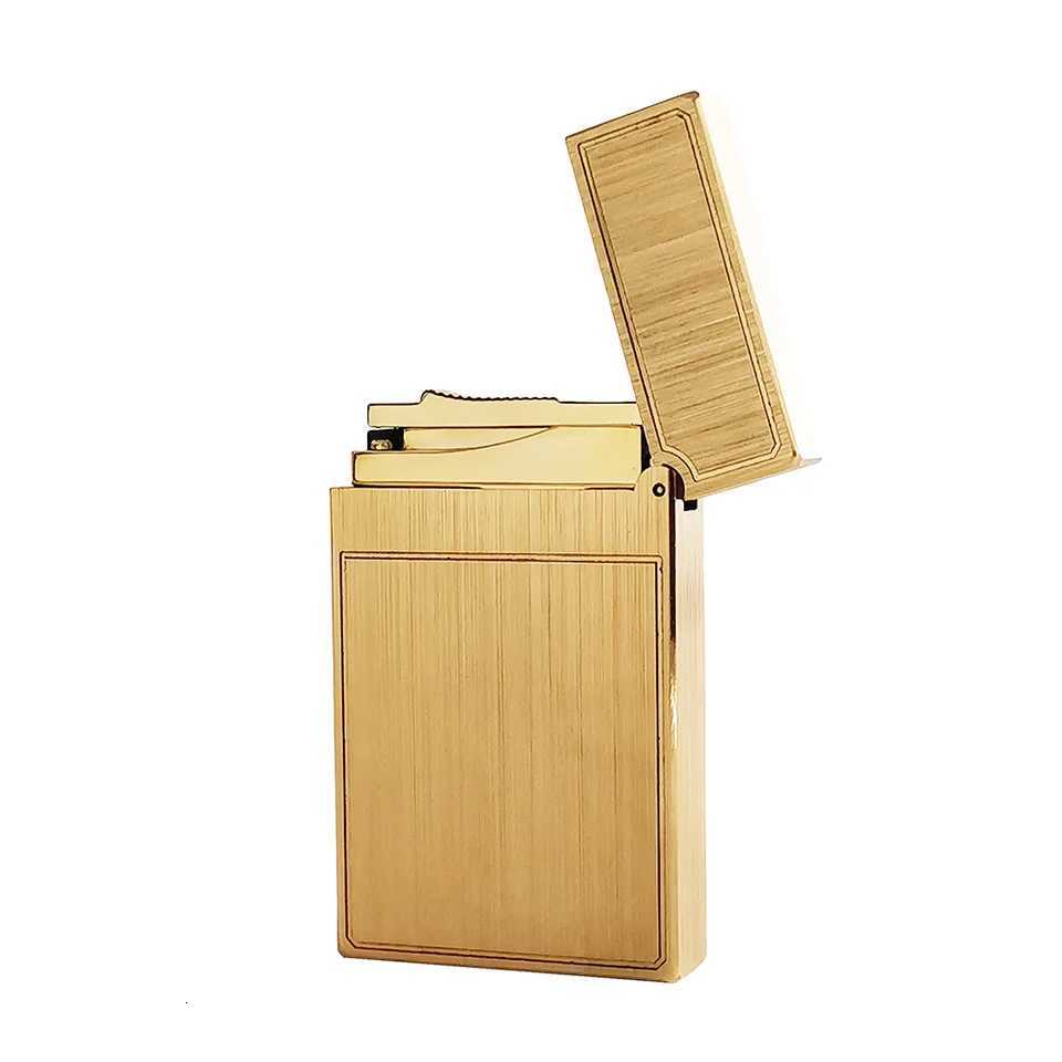 Luxury Metal Gas Cigarette Lighter Refillable Smoking ic Ping Sound Cigar Outdoor Men Memorial Gift Camping Accessories H251206