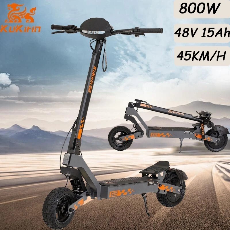 Kukirin G2 800W Adult Folding Electric Scooter 48V/15AH E-Scooter Maximum speed 45-50km/h 10-inch off-road tires 60KM Long range