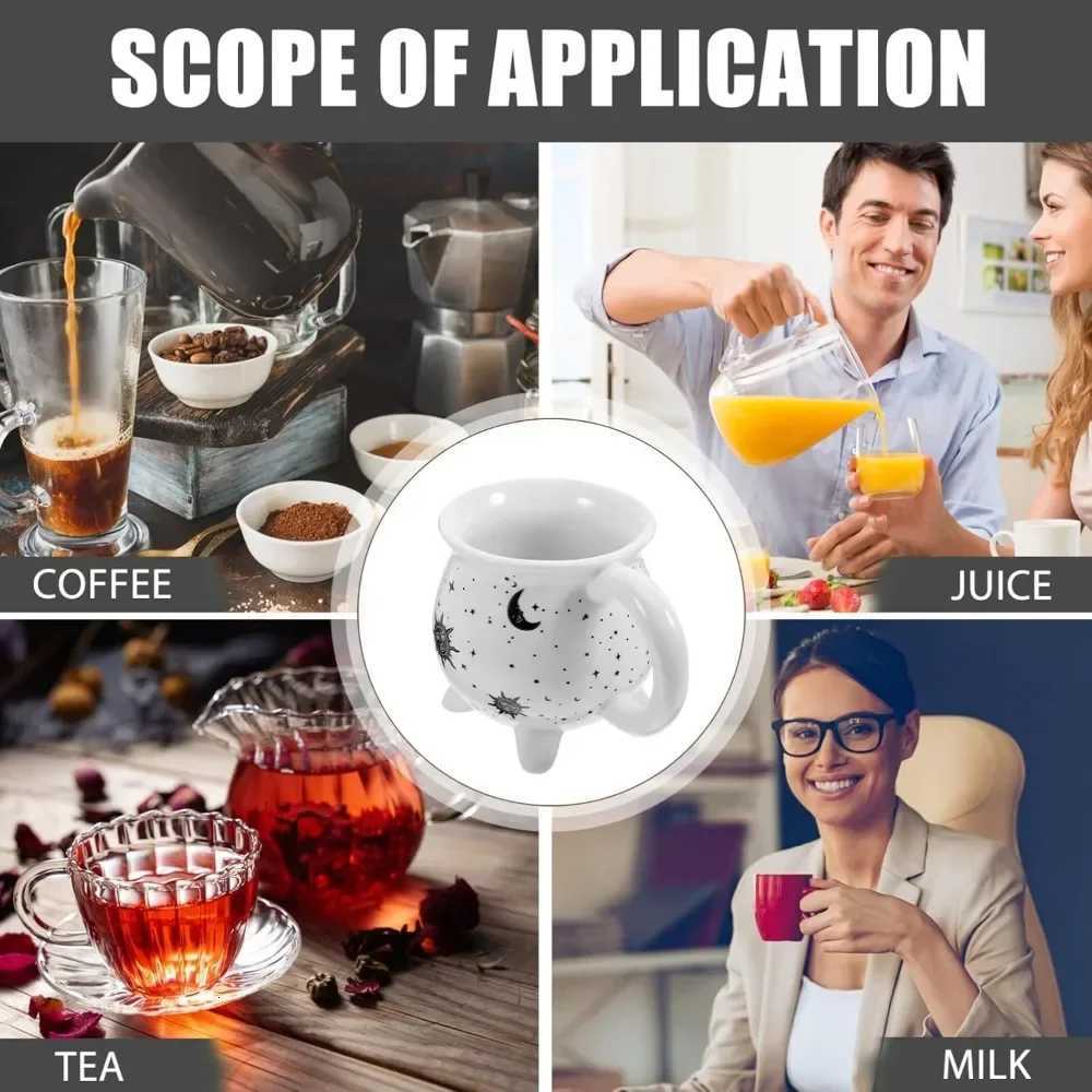 1pc Sun and Moon Coffee Mug Witch Brew Shaped Ceramic Coffee Cup Water Cups Ideal for Halloween Easter and Party Drinkware Gifts M251206 - view 7