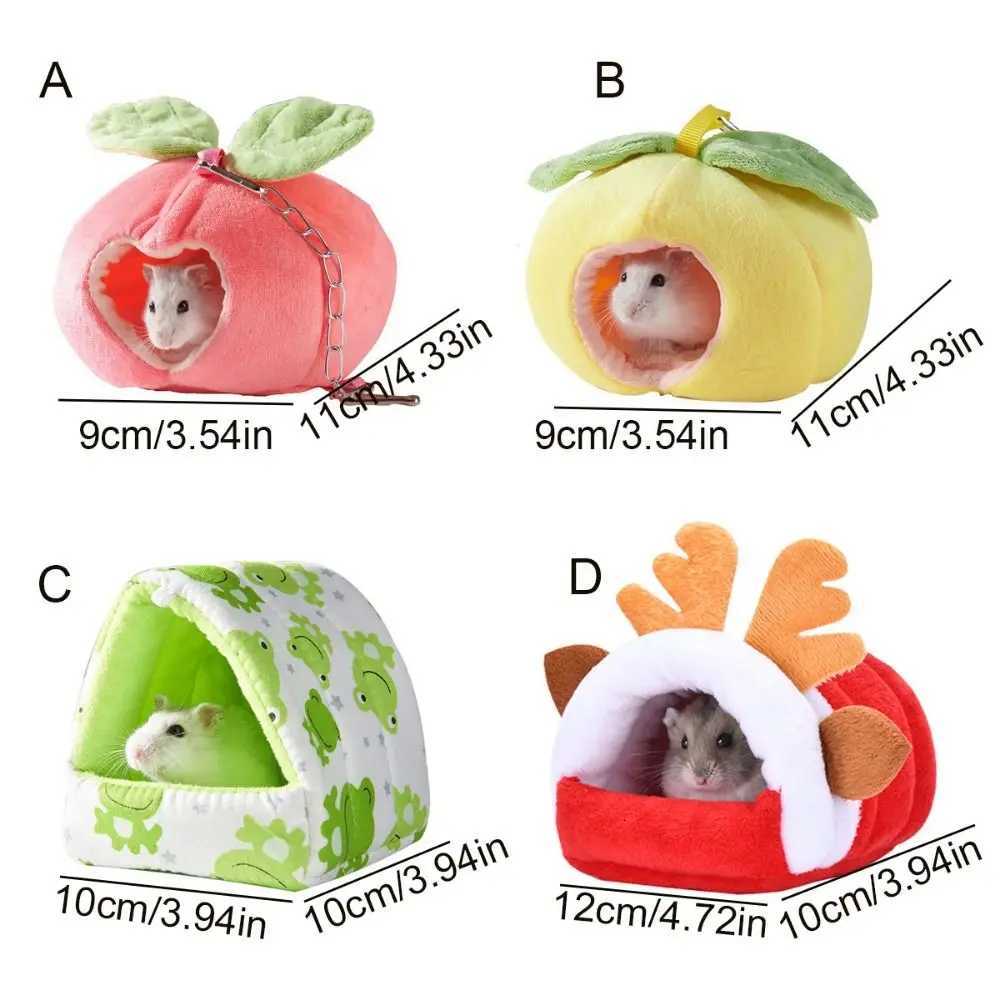Cute Hamster Cotton House Soft Plush Sleeping Bag Small Animal Nest Guinea Pig Breathable Warm Rooms Hamster Accessories M251206