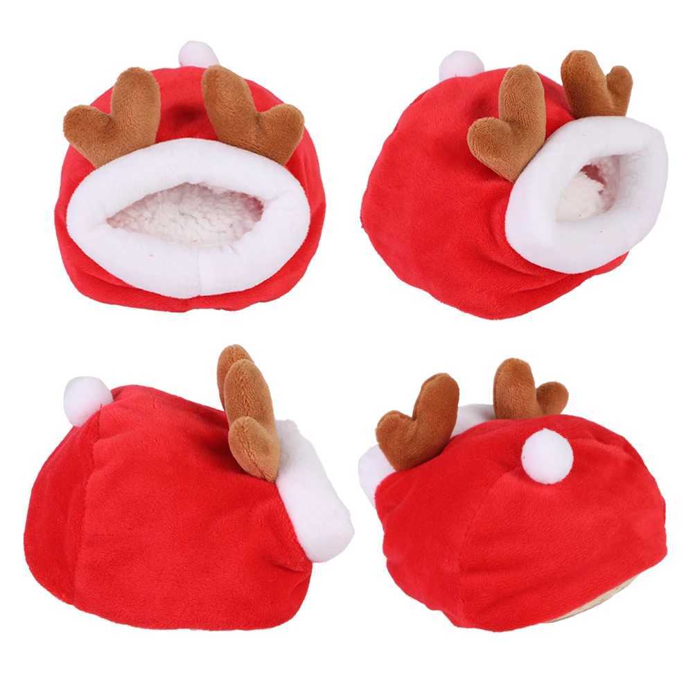 Soft Christmas Hamster House Cage Warm Guinea Pig Bed For Small Animal Plush Sleep Warm Hamster House Rat Nest Pet Accessories M251206