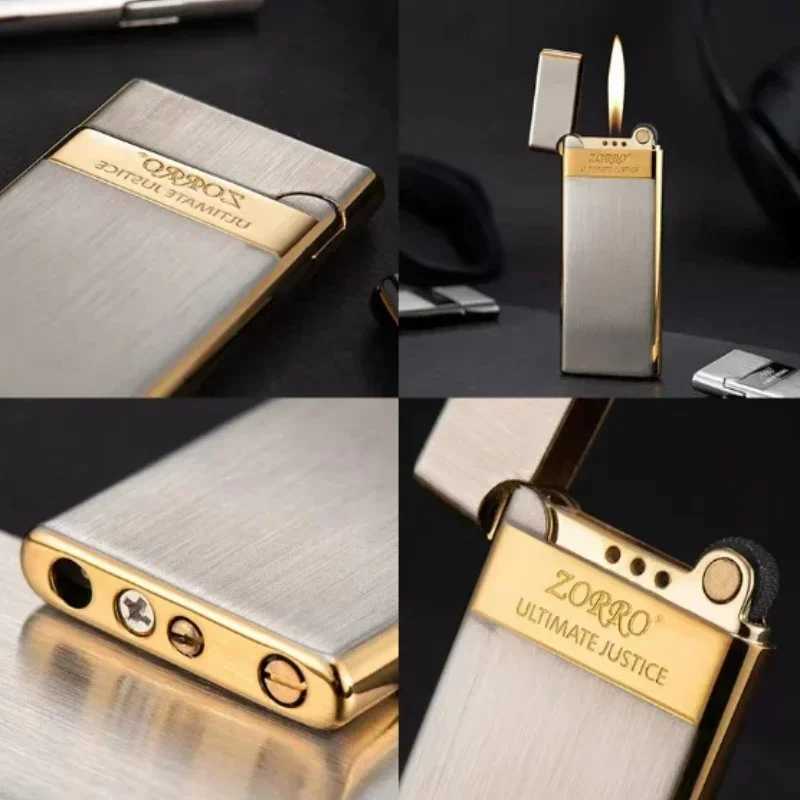 636 Fashionable Light tra-thin Creative Grinding Wheel Portable Iatable Lighter Mens Lighter Smoking Accessories H251206