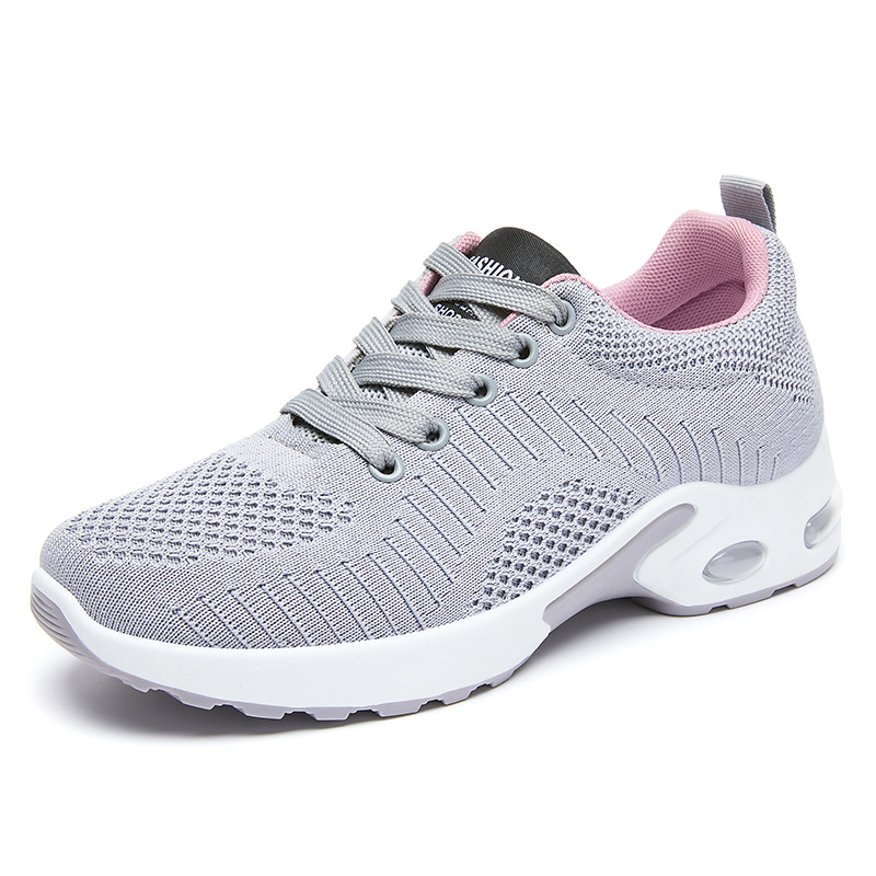 Free Shipping New Shoes Women'S Plus-Size Women'S Shoes Casual Sports Shoes Solid Color All Kinds Of Air Shoes Flying Fabric Breathable Runn