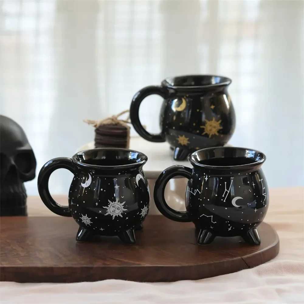 1pc Sun and Moon Coffee Mug Witch Brew Shaped Ceramic Coffee Cup Water Cups Ideal for Halloween Easter and Party Drinkware Gifts M251206 - view 5
