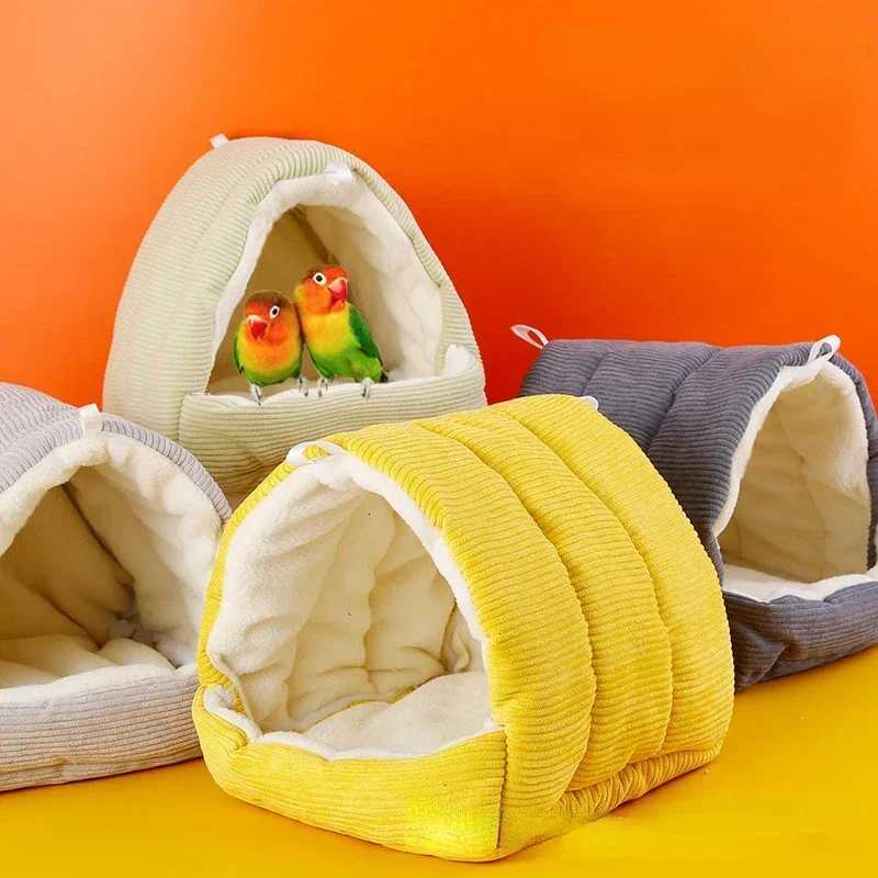 Bird Cage Parrot Cotton Nest Thickened Winter Cotton Nest Pet Mini House Hammock Hut Tent Bed Hanging Cave Product Rodents Baby M251206