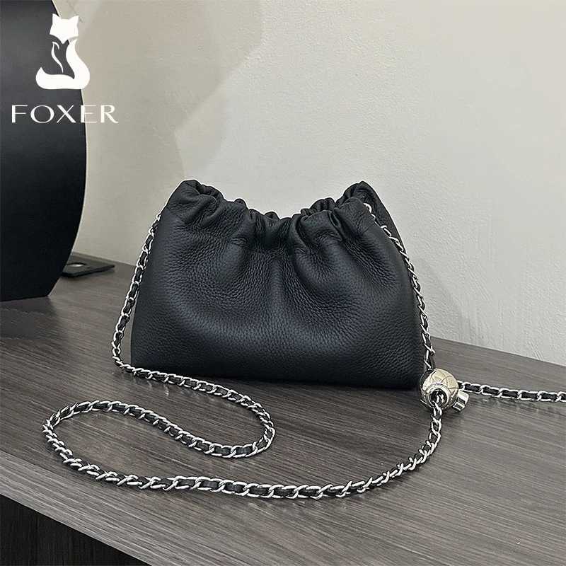 FOXER 2025 New Autumn Winter Chic Small Crossbody Bag for Women Genuine Leather Fashion Mini Female Shoulder Chain Phone PurseT251206