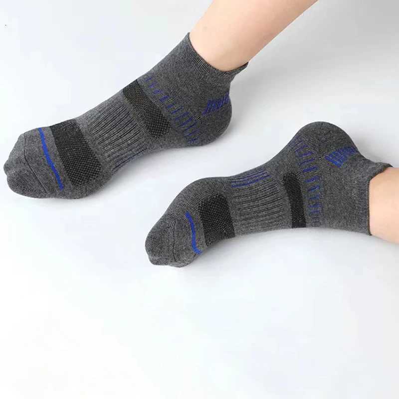 5/10 Pairs Men Sports Ankle Socks Sweat Absorbing Breathable Comfortable Very Suitable Basketball Running Outdoor Leisure SocksT251206 - view 6