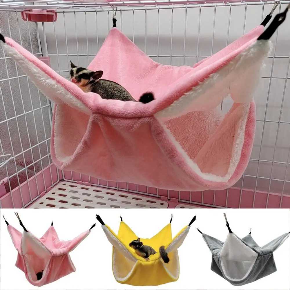 Pet Warm Bed Double-layer Hamster Hammock Thickened Warm Pet Hamster Nest Comfortable Hanging Rat Cage House Winter M251206