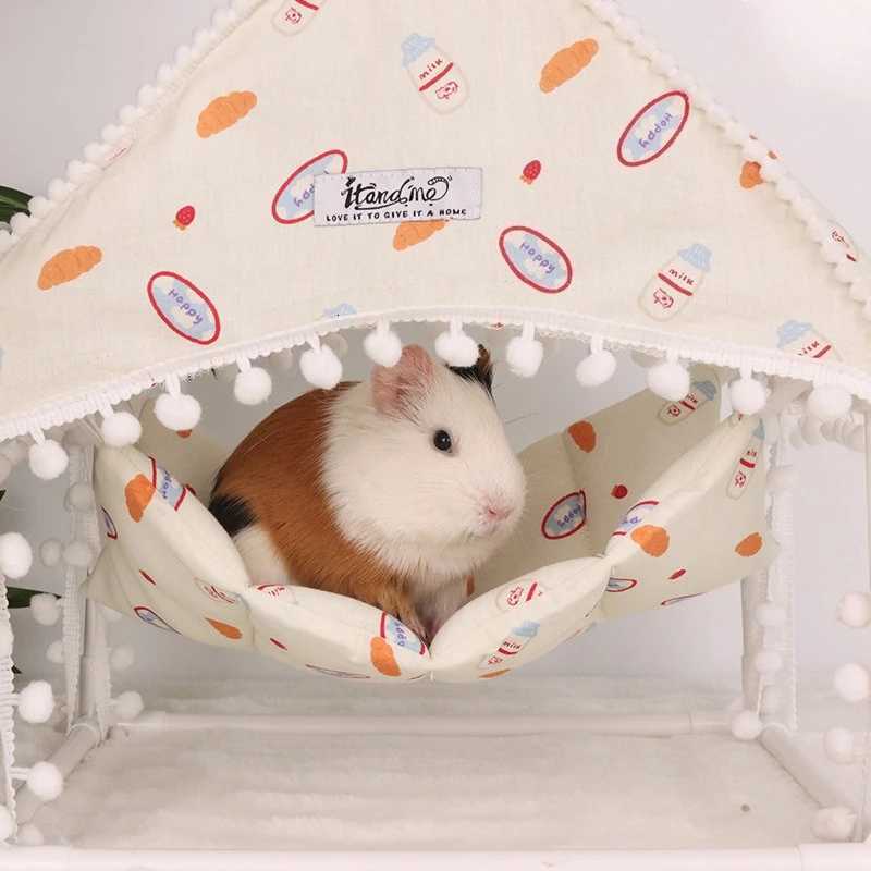 Small Animal Tent Small Pet Hammock Ferret Guinea Pig Chinchilla Dutch Pig Hanging Bed House Rat Hamster Shelter Accessories M251206
